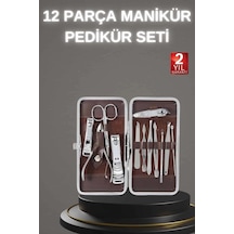 Mey İthalat 12 Parça Paslanmaz Çelik Kompakt Ve Taşınabilir Manikür Makası Tırnak Makası 56527304