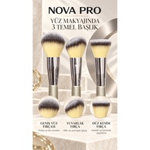Nova Pro Face + Cheek 6 Lı Makyaj Fırçası Seti Yüz, Göz Ve Çift Uçlu Detay Fırçası