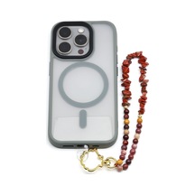 Mookaite Jasper-red Jasper Doğal Taş Telefon Askısı - Anh-0133