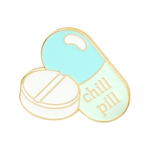 Chill Pill Yazılı Medikal Broş P0630 Çok Renkli