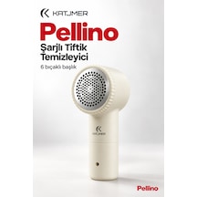 Kj/pl-001 Pellino Şarjlı Tüy Ve Tiftik Toplama Makinesi, 10000 Rpm, Metal Petek Başlık, Usb Şarjlı - Krem