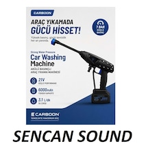 Carboon Car-8103 21v 22.000rpm 6.000 Mah Batarya Basınçlı Araç Yıkama Makinesi Oto Yıkama Makinası - Sencan Sound 22000