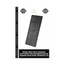 Stüdyo Matı Vücut Çalışması Antrenman Pedi Rym-black Kauçuk Yogamat Siyah Renk 183 68 0,5 Cm