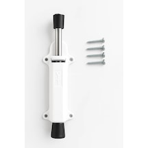 Basmalı Kapı Stoperi, 4 Vida Dahil, Dayanıklı Metal, Kolay Montajlı, Modern Tasarımlı Kapı Tutucu, Estetik Ve Ergonomik İç Mekan Aksesuarı Beyaz, 2 Adet Diğer
