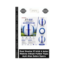 Özel Üretim Ft-610 4 Astar Makina Dikişli Futbol Topu Açık Alan Salon Sporu Çok Renkli