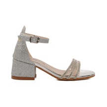 Aspor Gümüş Taş İşlemeli Kız Çocuk Sandalet Çok Renkli