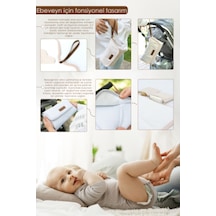 Bebek Çanta Alt Açma Minderi, Alt Değiştirme Pedi, Taşınabilir Bakım Çantası, Clutch Seri,kahverengi Ekru