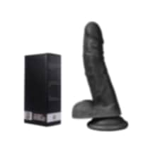 Hızlı Express Et Dokusunda 21Cm Realistik Zenci Penis Gerçekçi Vibratör Dildo