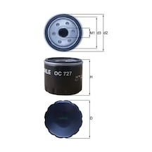 Mahle Oc727 Yag Filtresi 15200aw300 1520800q0d 1520800q0g
