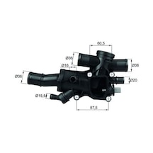 Termostat Gövdesi - Fiat Scudo, Ulysse - Mahle-th4483
