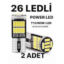 T10 Led 26 Ledli W5w Canbus Metal Ultra Power Beyaz Park Plaka Tavan Ampulü 1 Takım