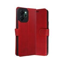 Oppo Reno 14f Trend S Plus Kapaklı Kılıf - Kırmızı -