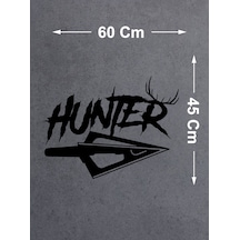 Hunter Avcı Sticker - Araba Oto Motosiklet Karavan Cam Sticker - 00267 60x45 Cm