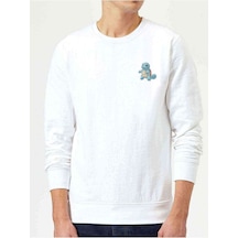 Pokemon Avengermon Squirtle Zenigame Baskılı Beyaz Erkek Sweat (530950333)