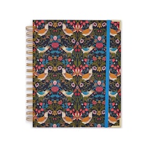 B5 Spiralli Planlayıcı Classic Floral - Morris Textile Çok Renkli