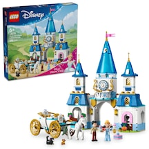 LEGO® ǀ Disney Princess Sindirella’nın Şatosu ve At Arabası 43275 - 6 Yaş ve Üzeri Prenses Seven Çocuklar için Oyuncak Yapım Seti (596P)