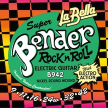 La Bella B942 Elektro Gitar Teli Seti Orta Seviye - 09-42 Extra Light Nikel Kaplama, Kolay Bend