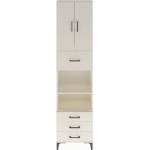Arges Dolap 4 Raflı 4 Çekmeceli 2 Kapaklı 60x30x243 Aytaşı-aytaşı Aytası