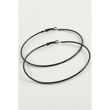 Zikzak Desenli Metal Halka Küpe 8-9-10 Cm 11 39577759