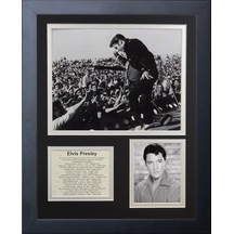 Efsanevi Ölüm Asla Elvis Presley Live Çerçeveli Fotoğraf Kolajı, 11 X 35,6 Cm 50 x 22