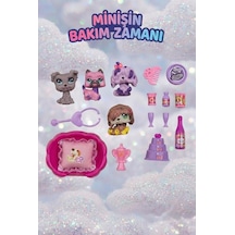 Minişlerin Bakım Zamanı Pet Shop Oyun Seti Kaleme Takılabilir Sevimli Köpek Figürleri Ve Eğlenceli Aksesuarlı 3 Yaş+ Çocuk Oyuncak