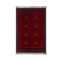 Otantik Bambu İnce Premium Kaymaz Taban Yumuşak Kolay Temizlenen Etnik Afgan Salon Koridor Halısı Bordo
