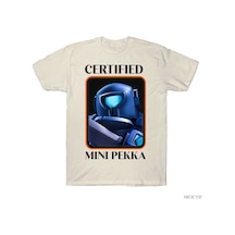 Flood Of Style Sertifikalı Mini Pekka Çocuk Clash Royale T-shirt Erkek Kadın % 100% Pamuklu Tişörtler Kısa K Bej