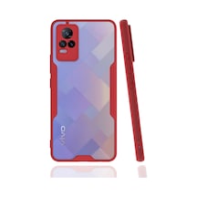 Uryport Vivo V21e Kılıf Platin Silikon - Kırmızı