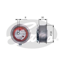 GATES T43219 TRİGER EKSANTRİK GERGİ RULMANI CADDY III AMAROK / LE