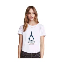 Assasin Creed Unity Baskılı Beyaz Kadın Tshirt (534305230)
