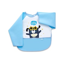 Babyjem Baby Jem Poli Muşamba Kollu Mama Önlüğü Mavi Çok Renkli 8699203310348