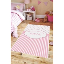 Pembe Yıkanabilir Kaymaz Taban Bebek Halısı İsimli Halı Kd09n11