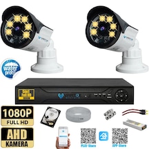 2 Kameralı Set 500 Gb Hdd Full Hd Gece Görüşlü Güvenlik Kamerası