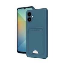Samsung Galaxy Uyumlu A06 Kılıf Kelvin Kartvizitli Silikon - Mavi Bz8683140834173