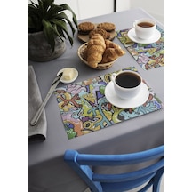 Dekoratif Baskılı Keçe Amerikan Servisi, Supla 2'Li Servis Takım -399 Çok Renkli Dekoratif Baskılı Keçe Amerikan Servisi, Supla 2'Li Servis Takım -399 Çok Renkli