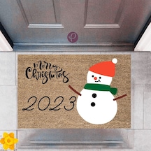 Kapı Önü Paspası Dekoratif Dijital Baskı Yeni Yıl Konsepti P-2579
