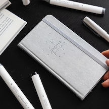 Charmlı Süresiz Haftalık Planlayıcı Cep Ajanda 9x17 Cm Metalik Gümüş Çok Renkli