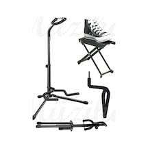 Gitar Standı + Gitar Ayak Sehpası Saz Bağlama Gitar Ud Sehpası