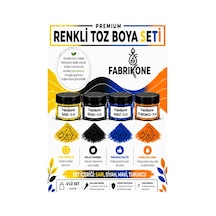 4'lü Set Premium Parafin Soya Wax Toz Mum Boyası Hobi Seti - 5 Cc Sarı, Siyah, Mavi, Turuncu Bkfab4srsmt5g Karışık