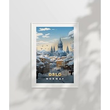 Çerçevesiz Poster Oslo Kış Manzarası