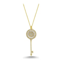 Taşlı Büyük Anahtar Kolye (498176162)