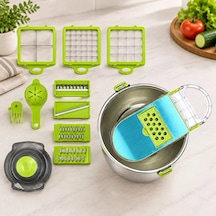 Hazneli 9-in-1 Çok Fonksiyonlu Sebze Dilimleyici Ve Doğrayıcı Diğer