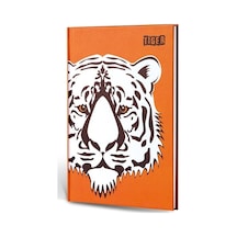 Hayvan Figürlü Dokulu Defter Çizgili Kaplan