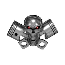 Kuru Kafa Piston Sticker 18 Cm Araba Etiket