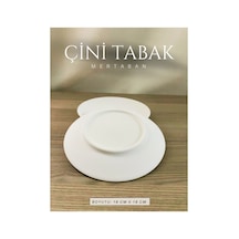 18 Cm'lik Çini Bisküvi Tabak Ham Ürün Mertaban