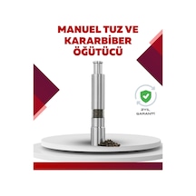 Hafif Ve Kompakt, Taşınabilir Baharat Öğütücü - Mutfak Ve Masa İçin Gümüş