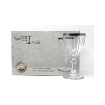 WestGlass W440113P Diamon Platin Kaplama Ayaklı Kahve Yanı Bardağ