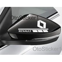 Oto Sticker Renault Ayna 2 Adet Sağ Sol Sticker Araba Etiketi