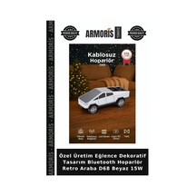 Özel Üretim Eğlence Dekoratif Tasarım Bluetooth Hoparlör Retro Araba D68 Beyaz 15w