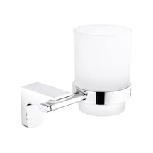 Diş Fırçalık Duvara Monteli Mikro-kabinet Cam Tutucu, Krom Siyah